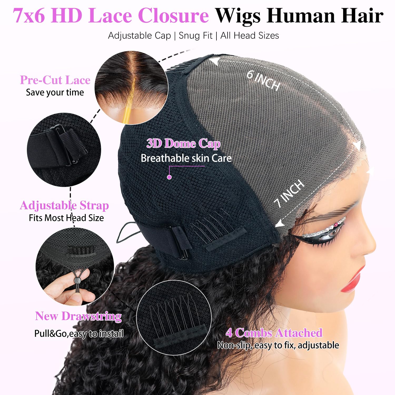 Liqusee 7x6 lace front fits securely while staying undetectable.