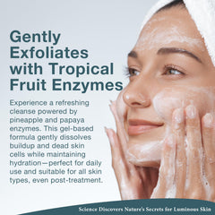 Lira Clinical BIO Enzyme Cleanser removing eye makeup with gentle cleansing