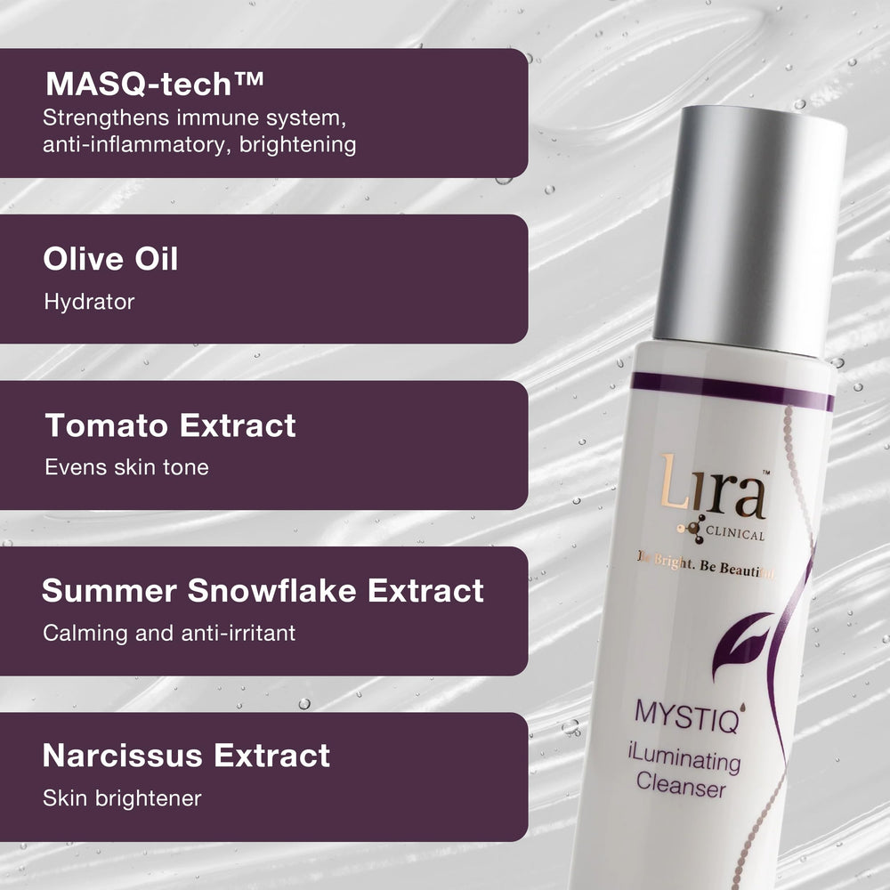 Applying cleanser in the morning ritual with calm, refreshing sensation
