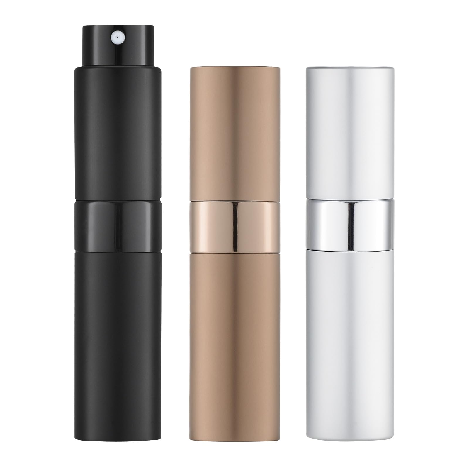 LISAPACK 8ml atomizer in black for on-the-go fragrance application.