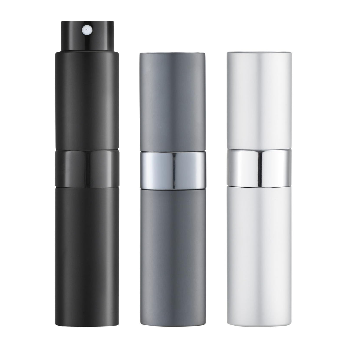 LISAPACK 8ml atomizer bottle in black for portable fragrance on the go