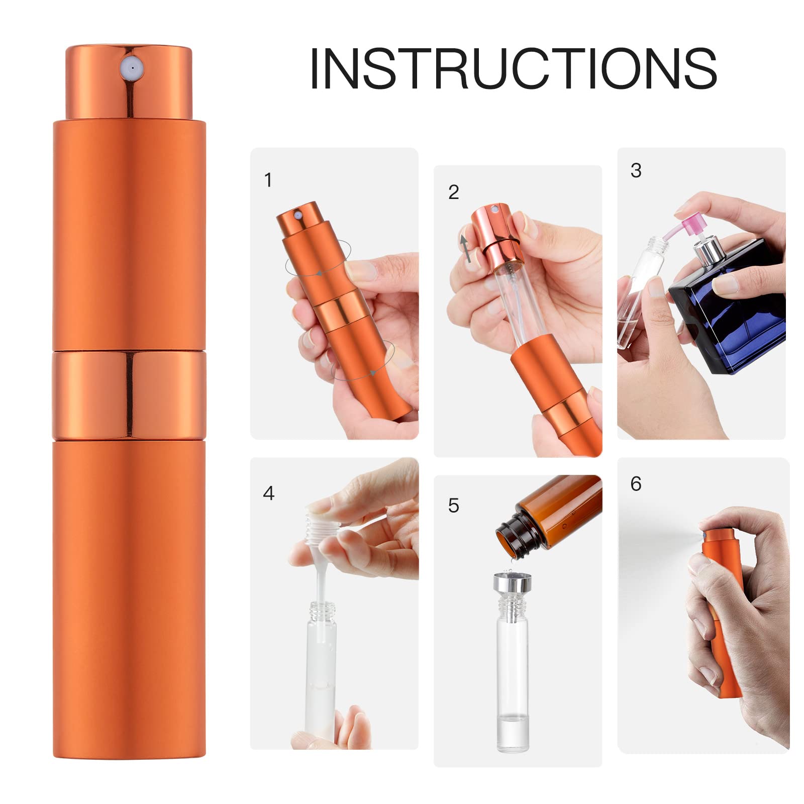 LISAPACK refill funnel and glass bottle for mess-free filling