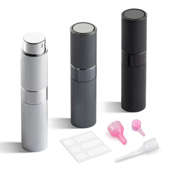 LISAPACK perfume travel bottle with striped grey design for on-the-go fragrance