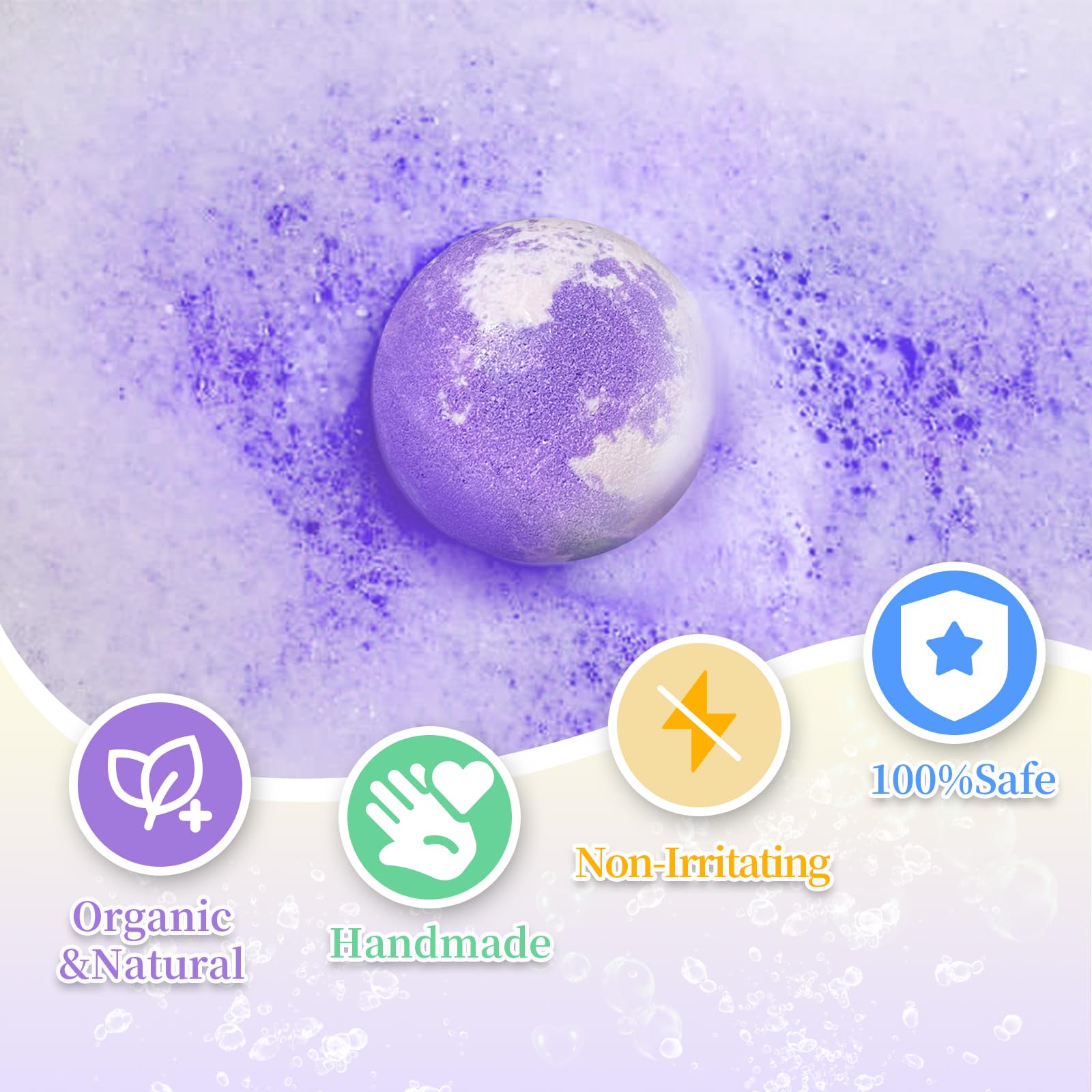 Lisotera handmade bath bombs with natural ingredients for gentle skin