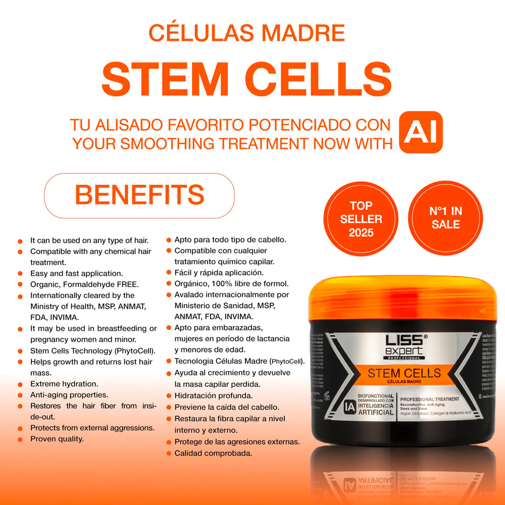 Liss Expert Stem Cells sleek hair finish after treatment with lasting shine.