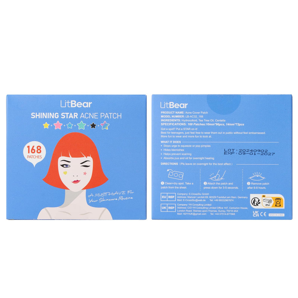 LitBear close-up patch showing clear texture and reliable stickiness