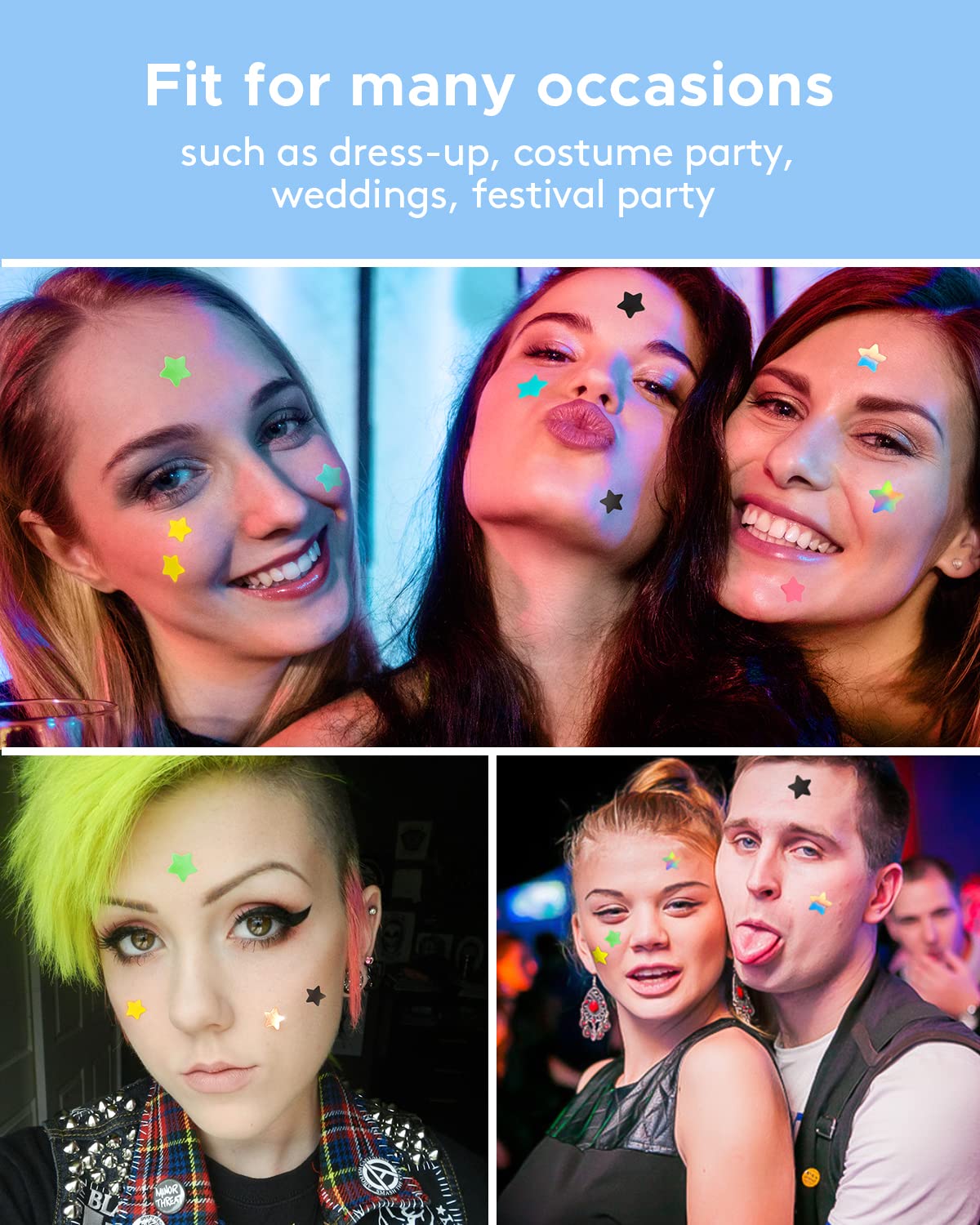 LitBear fashion-design patches suitable for party or festival wear