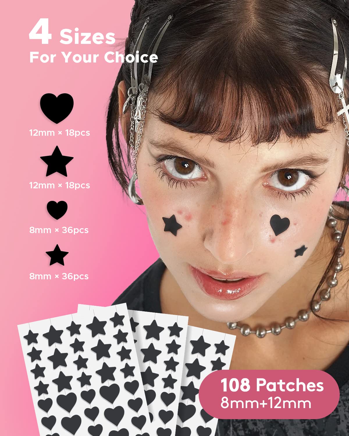 LitBear heart-shaped patch for zit coverage and discreet wear