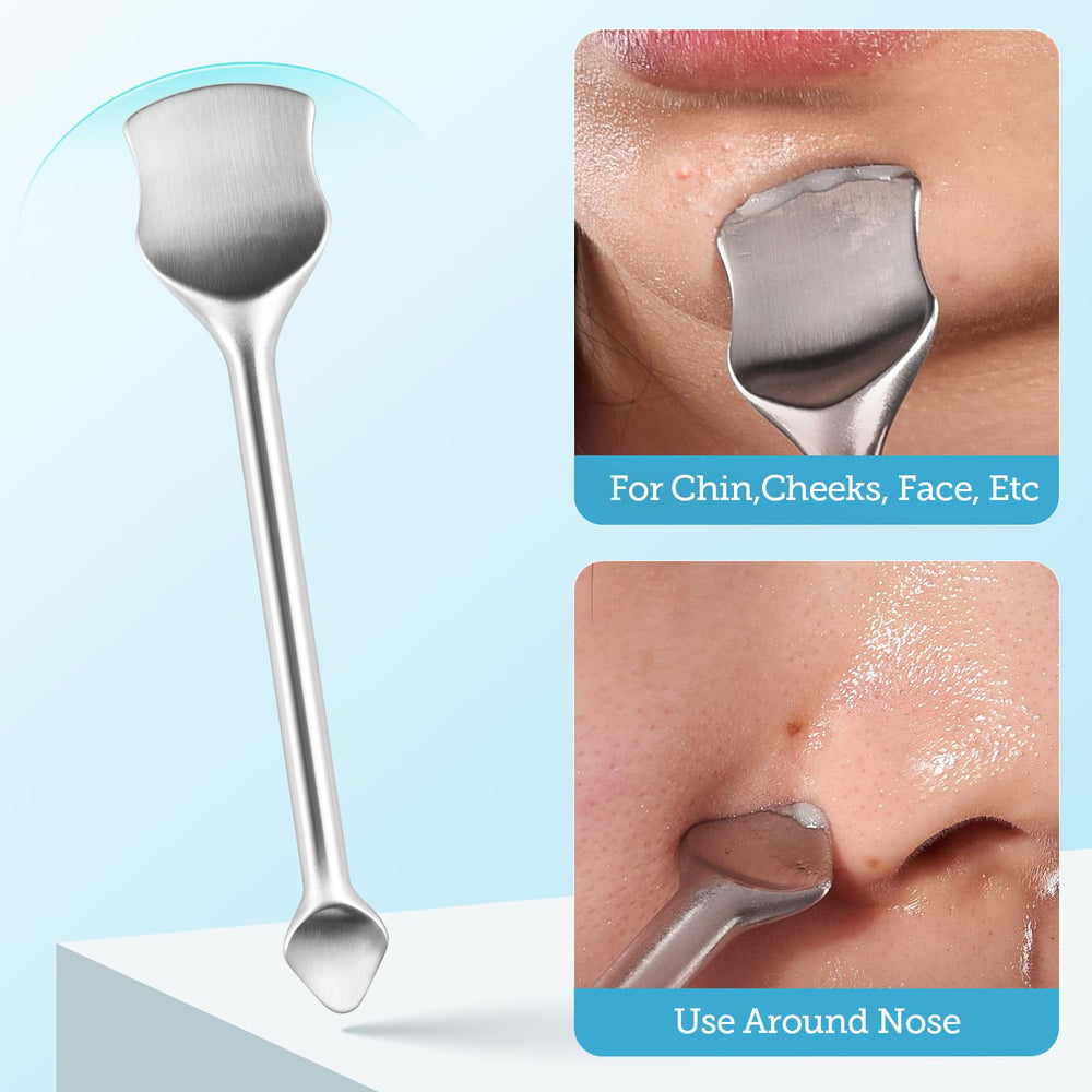 LitBear stainless steel tools in two sizes for extracting blackheads and whiteheads.
