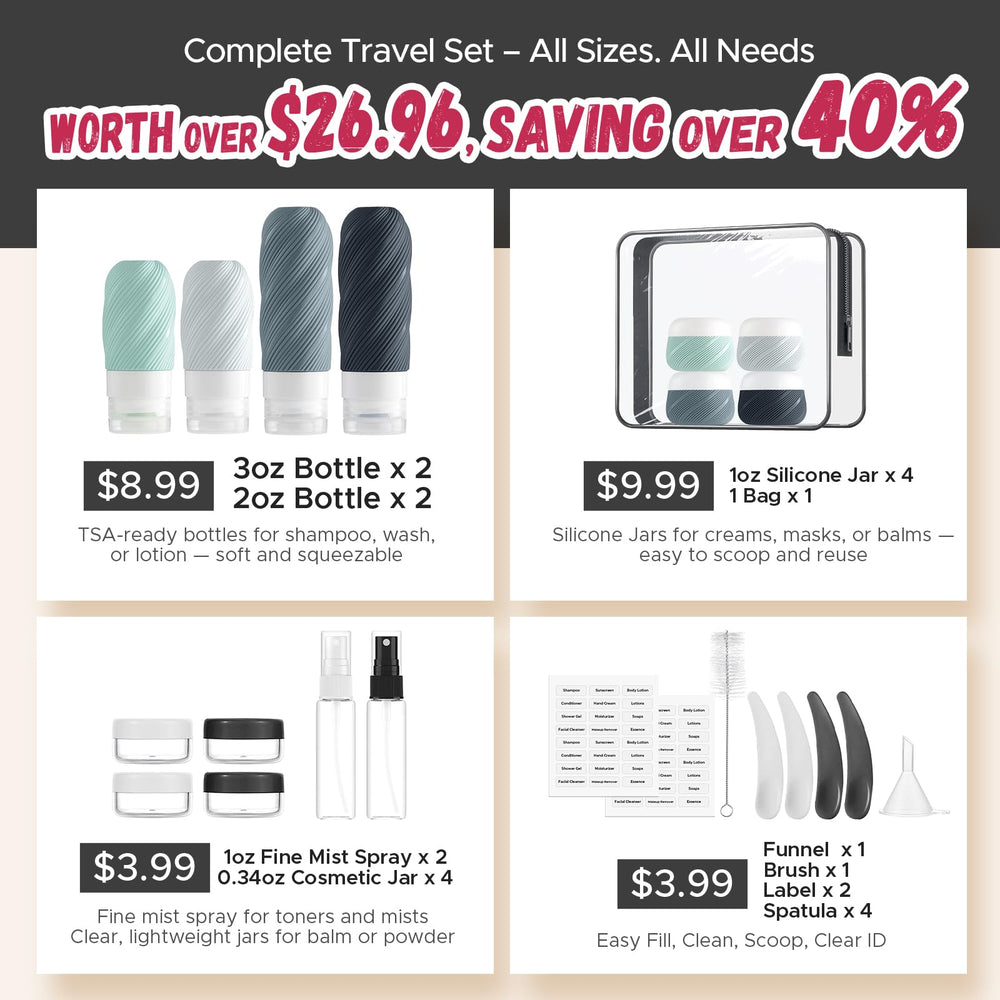 LitBear TSA-approved clear bag keeps bottles organized and accessible