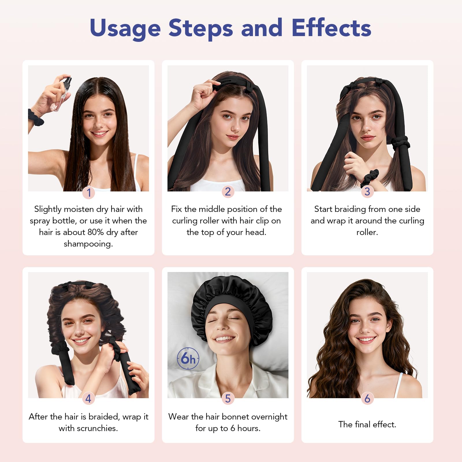 LitBear hair clips hold rods in place during wear