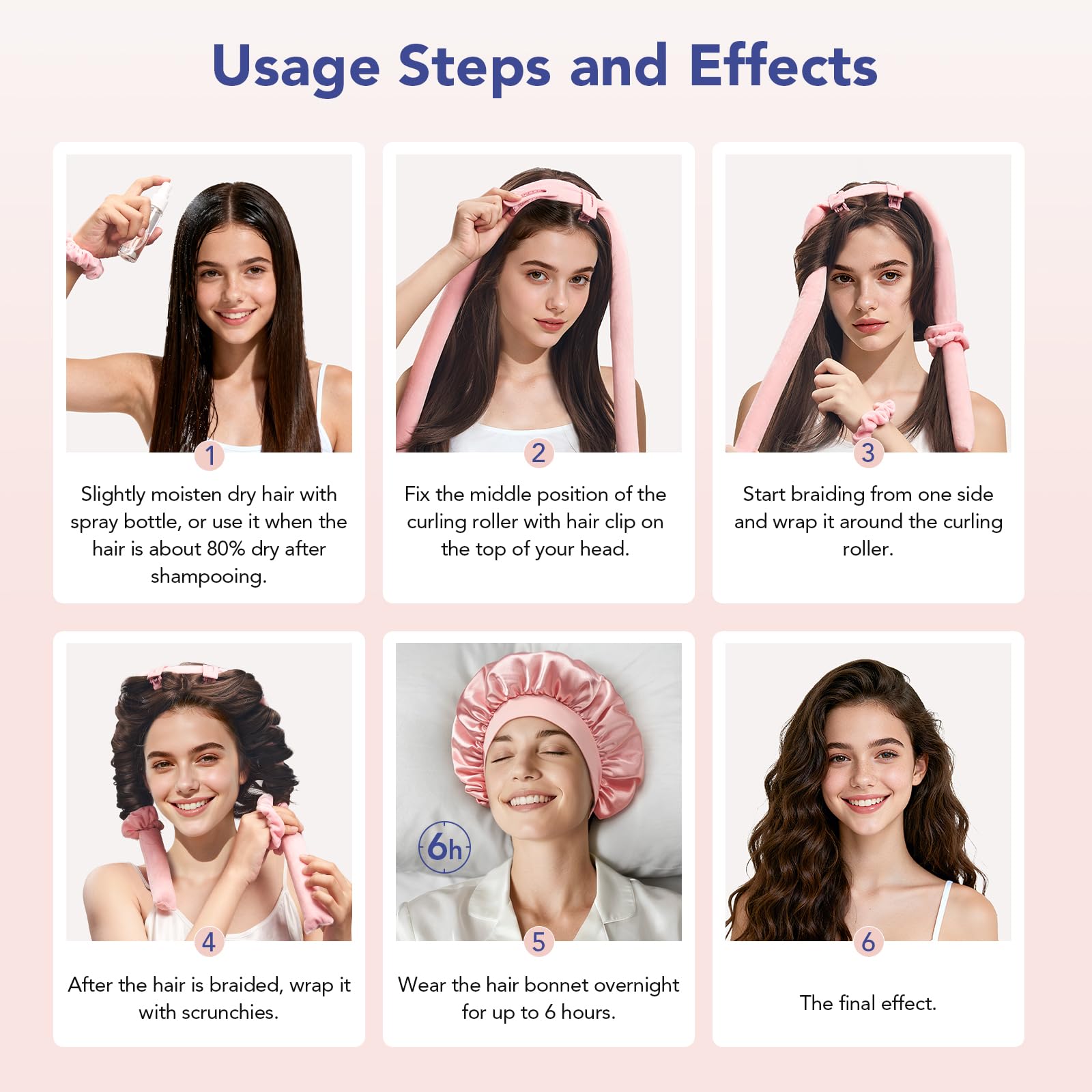 LitBear heatless curls overnight scrunchies wrap hair securely