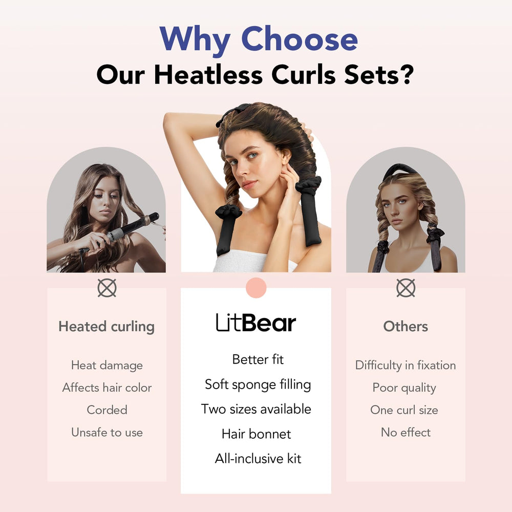 LitBear scrunchies secure curls without slipping