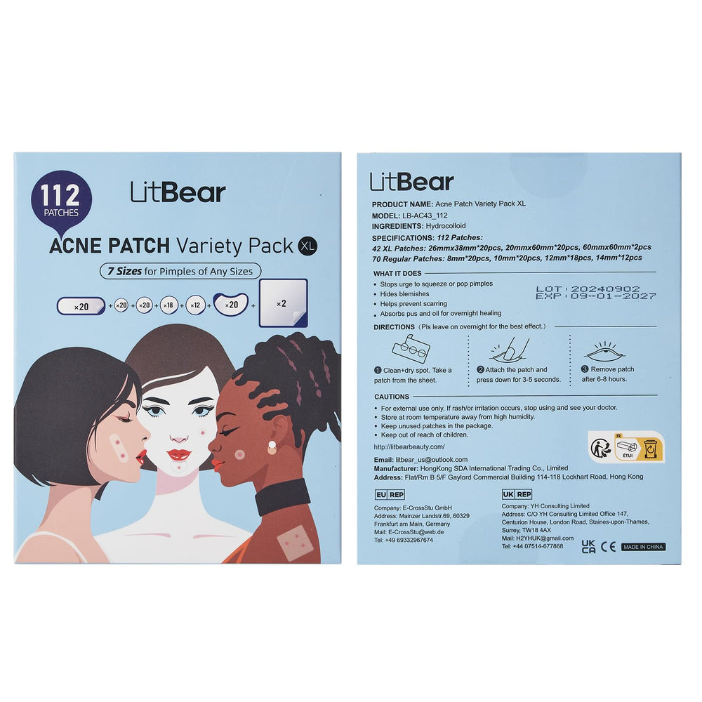 LitBear Invisible Pimple Strips provide discreet protection for large outbreaks.