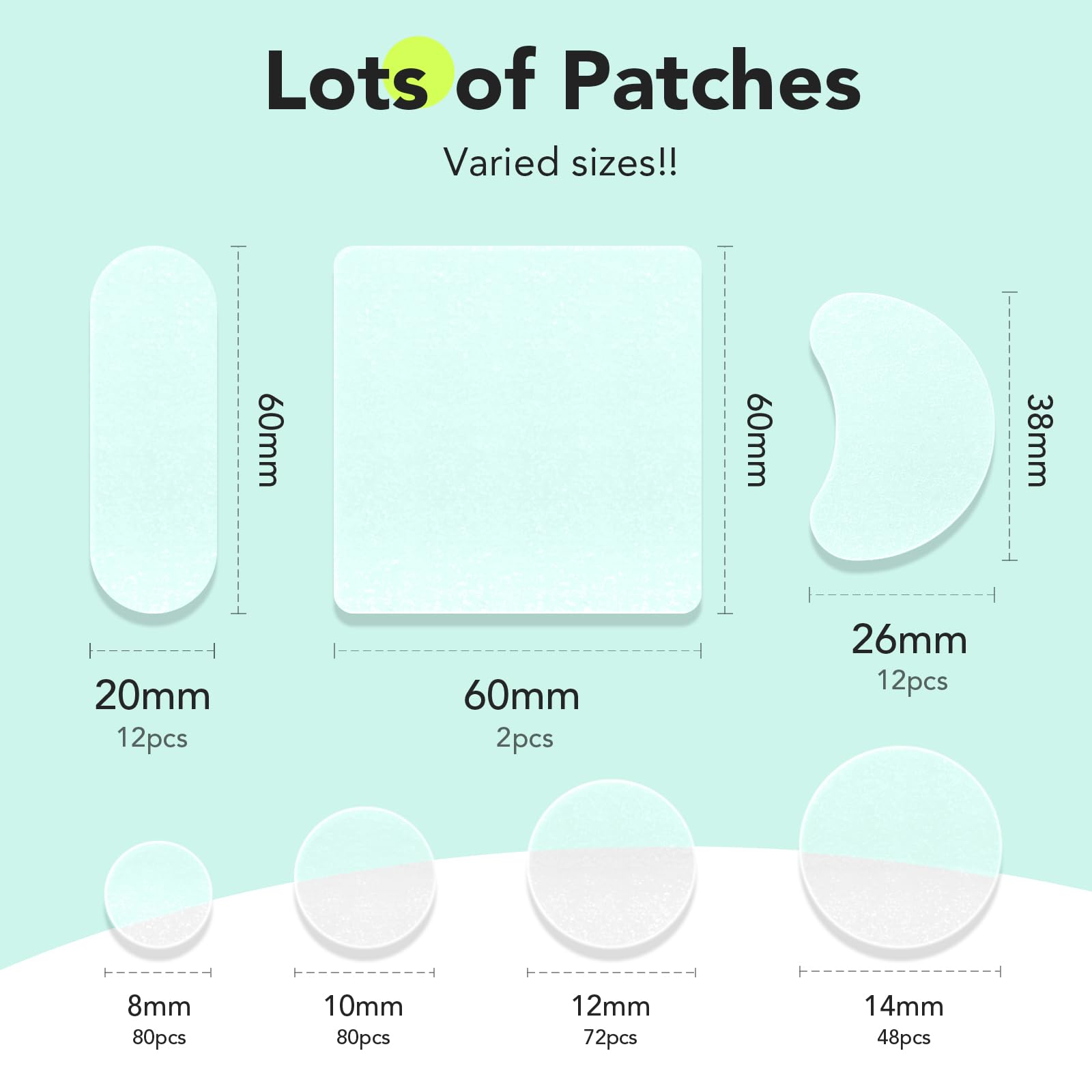 LitBear parche 10mm para espinillas, solución discreta para brotes moderados