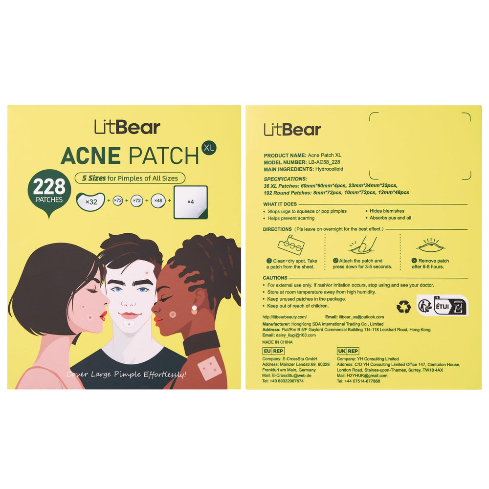 LitBear Pimple Patches pack in use for everyday acne care