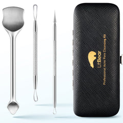 LitBear Pore Prep Tool on the nose area for gentle pore unclogging.