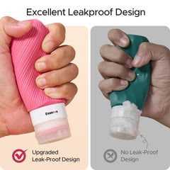 LitBear silicone travel bottles 2oz ideal for travel-sized lotions.