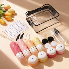 LitBear silicone travel bottles 3oz for secure, leak-free cosmetics on trips.