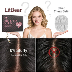 LitBear silk surface glides to prevent snagging and frizz overnight.