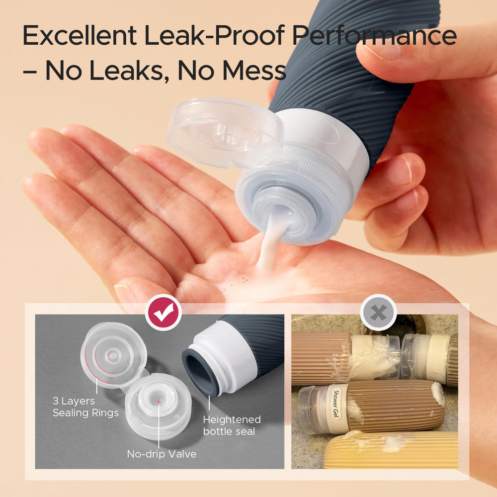 LitBear travel cream containers 1oz with wide mouths for easy filling