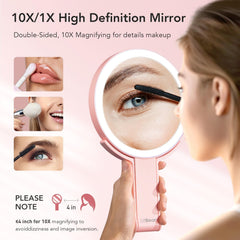 LitBear 10X magnification close-up helps with eyeliner and mascara details