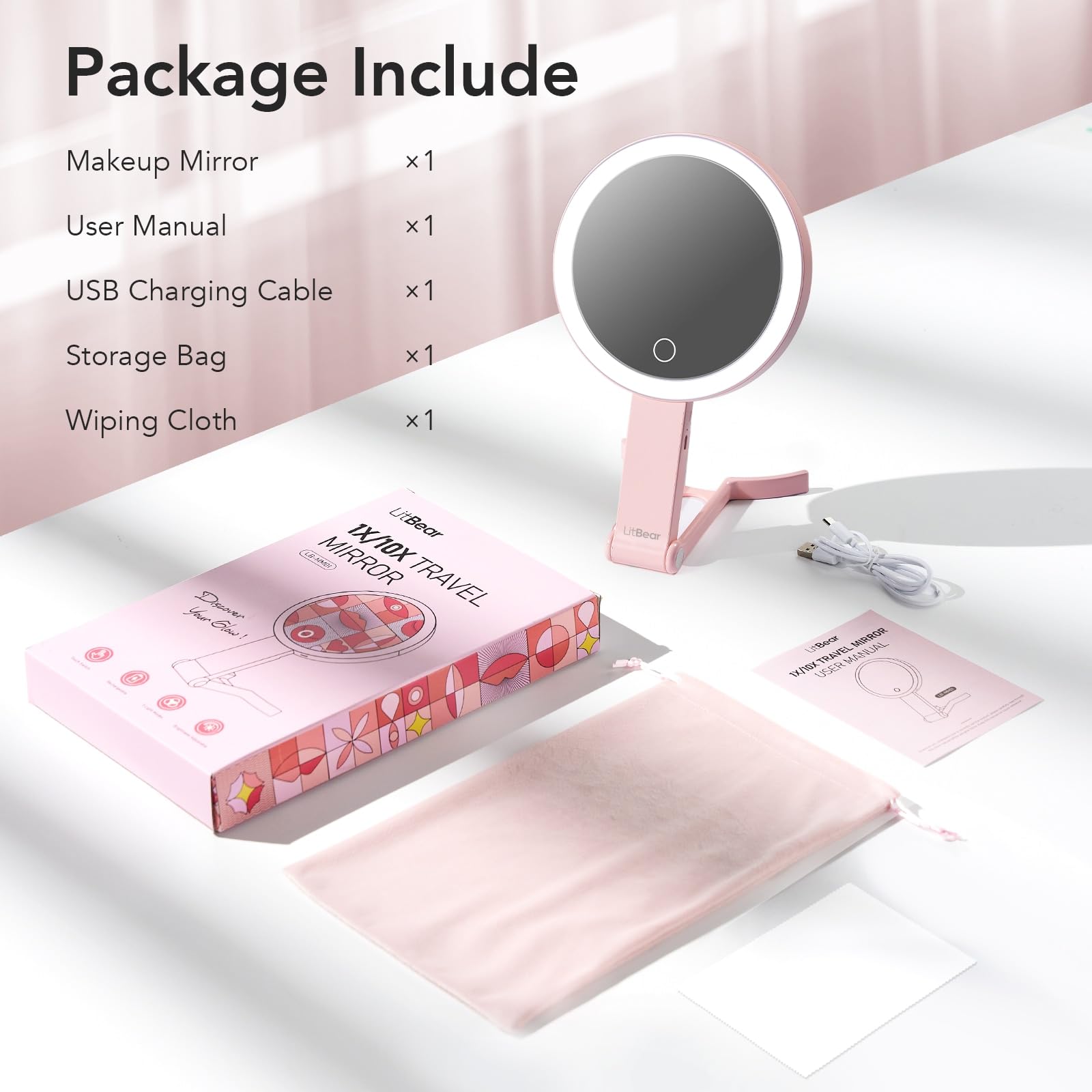 LitBear versatile tabletop and hanging setup for flexible use