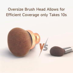 Litchigonzhu dense bristles brush distributes product evenly with control.