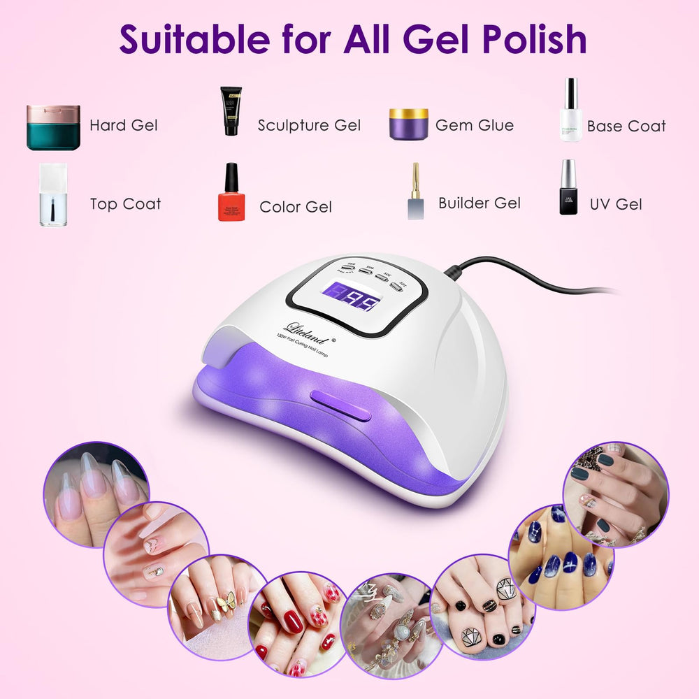 Liteland UV Gel Nail Lamp detachable base for easy toenail curing and cleaning