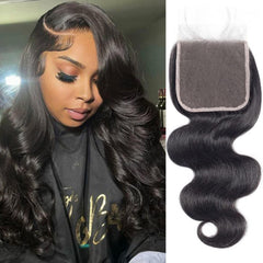 Little Fairy 5x5 HD lace closure with body wave for natural texture and easy wear.