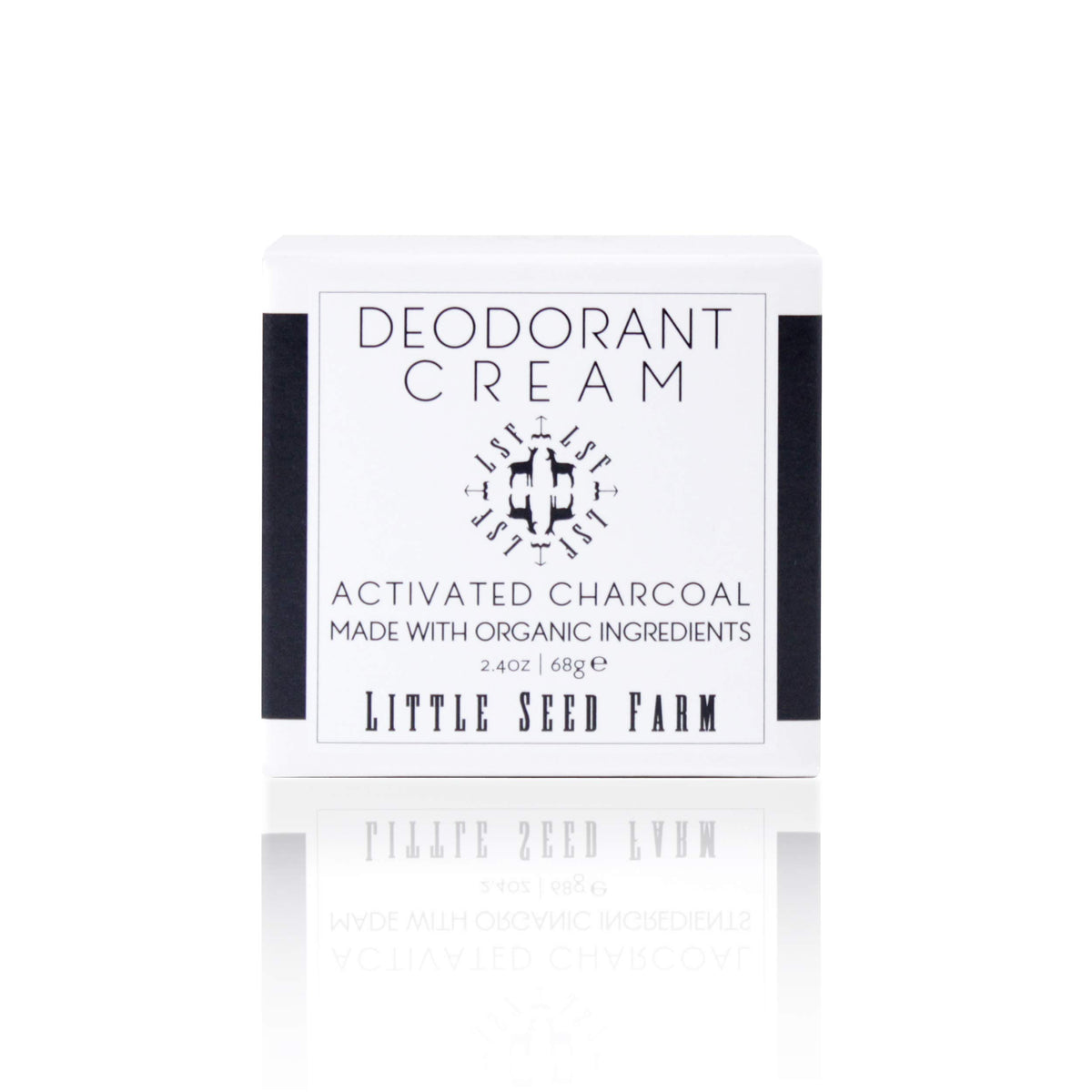 Desodorante Little Seed Farm con carbón activado, aroma limpio y natural.
