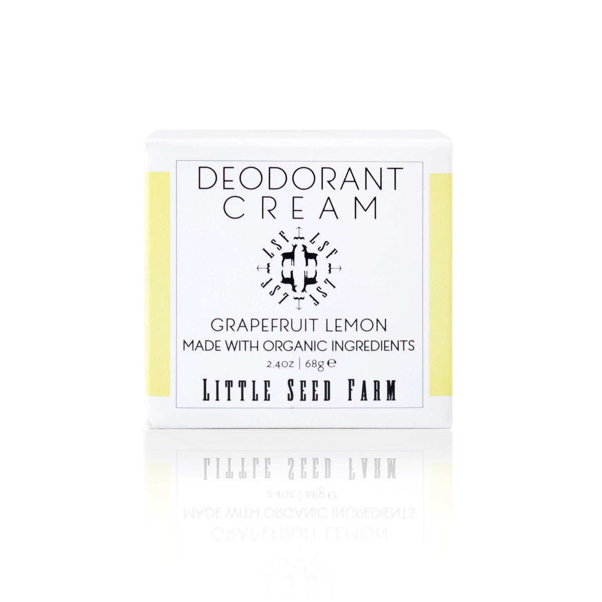 Little Seed Farm desodorante crema pomelo limón en envase, aroma natural para uso diario