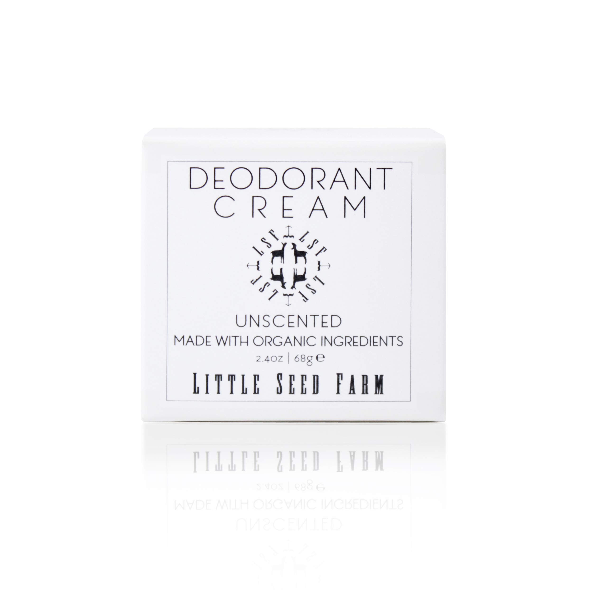 Little Seed Farm desodorante crema sin fragancia en pote, opción neutra para uso diario.