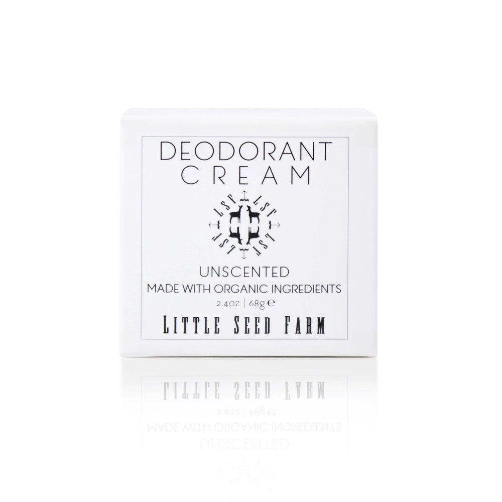 Little Seed Farm desodorante crema sin fragancia en pote, opción neutra para uso diario.