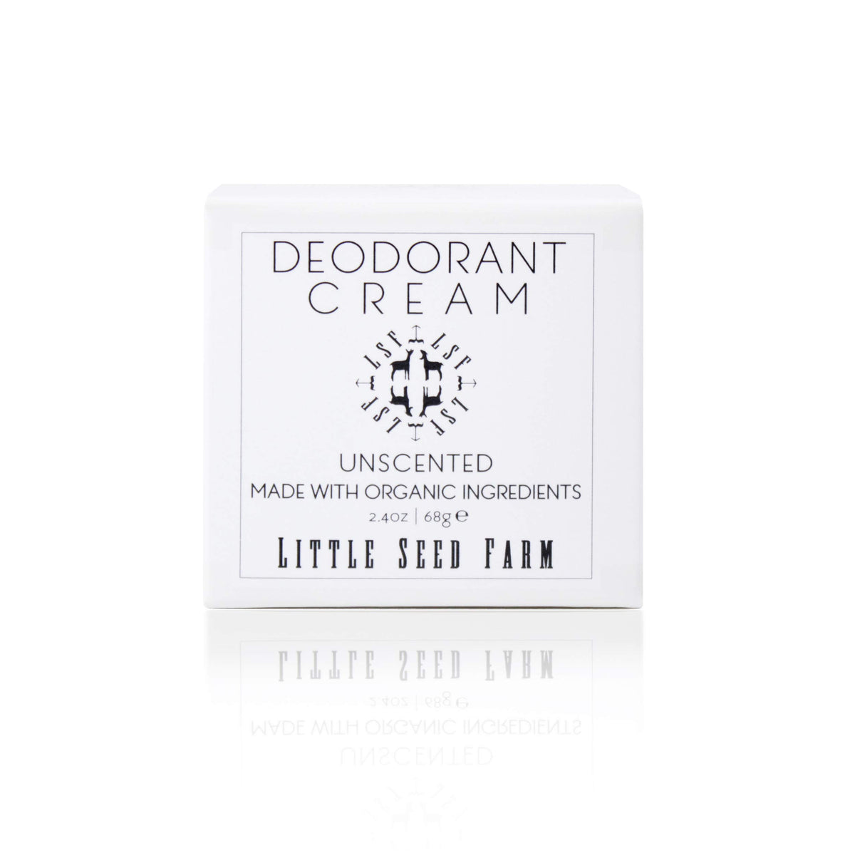 Little Seed Farm desodorante crema sin fragancia en pote, opción neutra para uso diario.