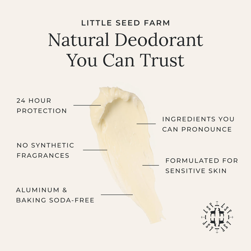 Little Seed Farm textura sedosa para aplicar suavemente en axilas sensibles
