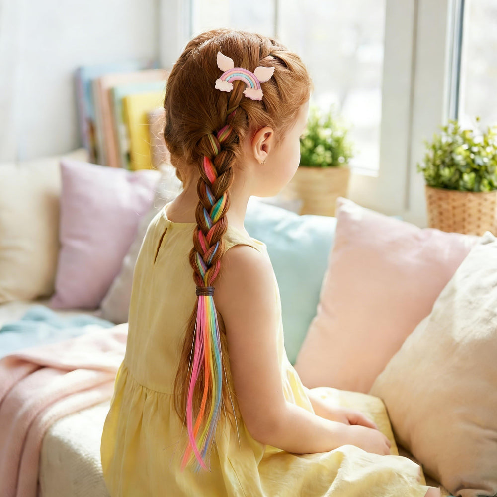 Little World soft fiber extensions create gentle, tangle-free daily wear.