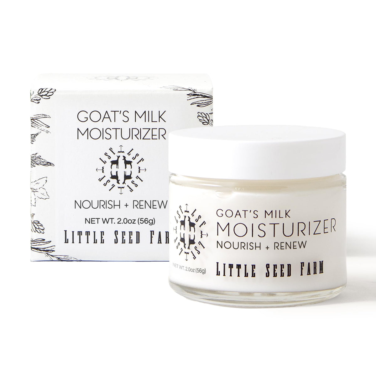 Little Seed Farm Goat's Milk Face Moisturizer bottle for daily hydration.