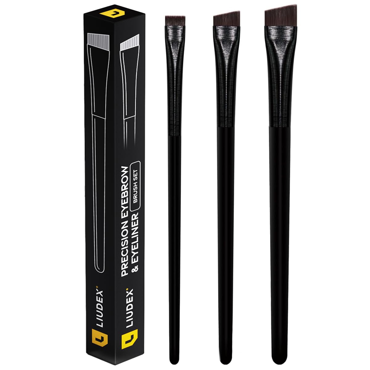 LIUDEX eyebrow brush with ultra-thin angled tip for precise brow shaping and filling.