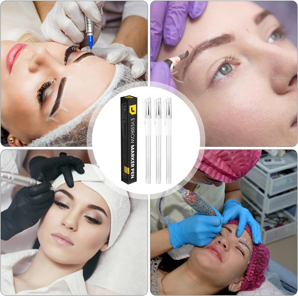 LIUDEX kit de práctica cejas blanco, perfecto para aprendizaje y diseño.