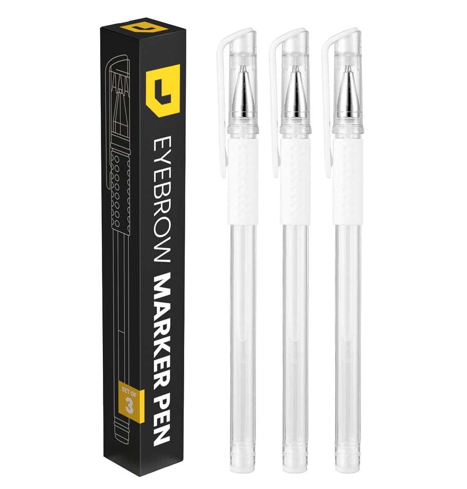 LIUDEX lápiz marcador cejas blanco, preciso para trazos definidos y consistentes.