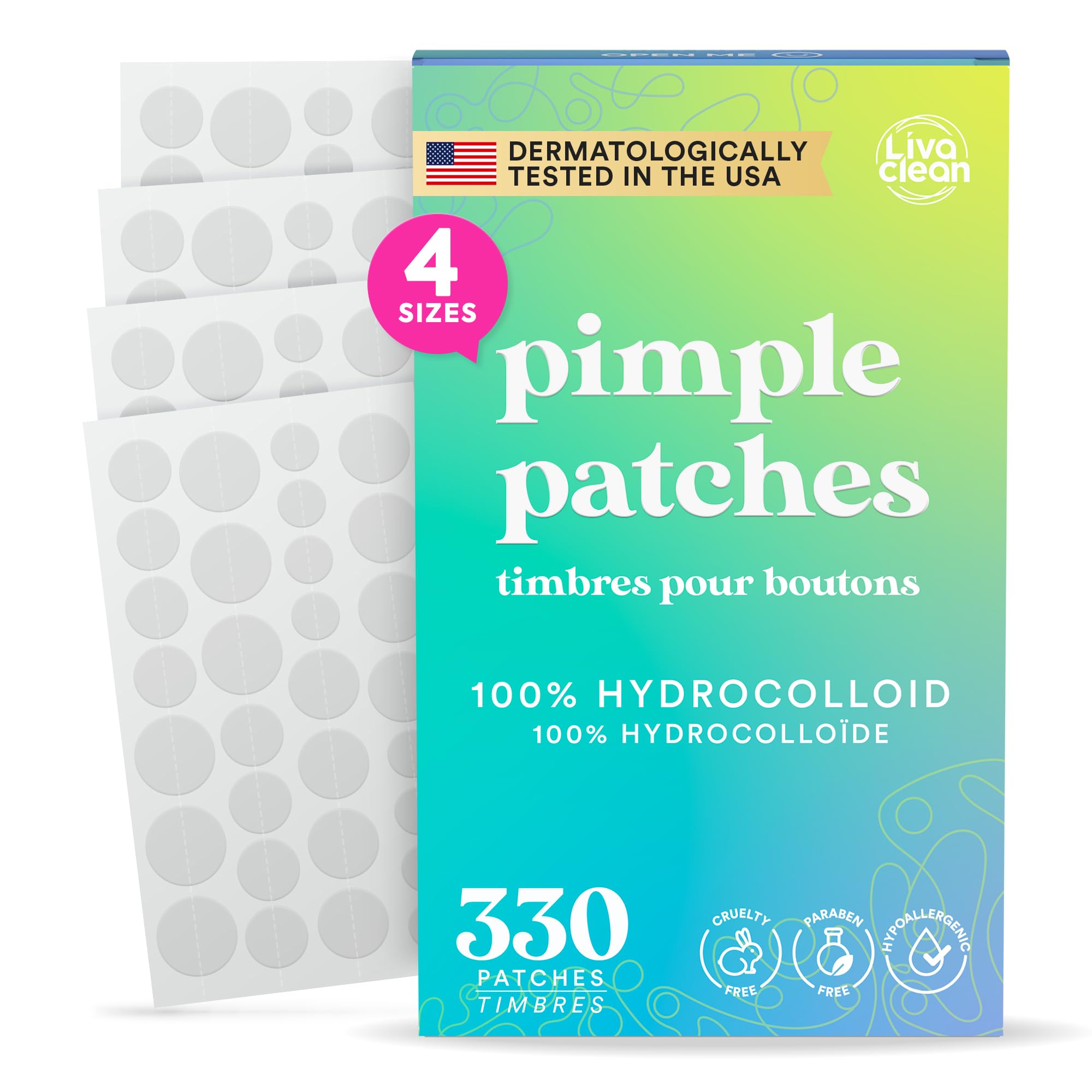 LivaClean 330 CT patch on skin for quick impurity absorption.