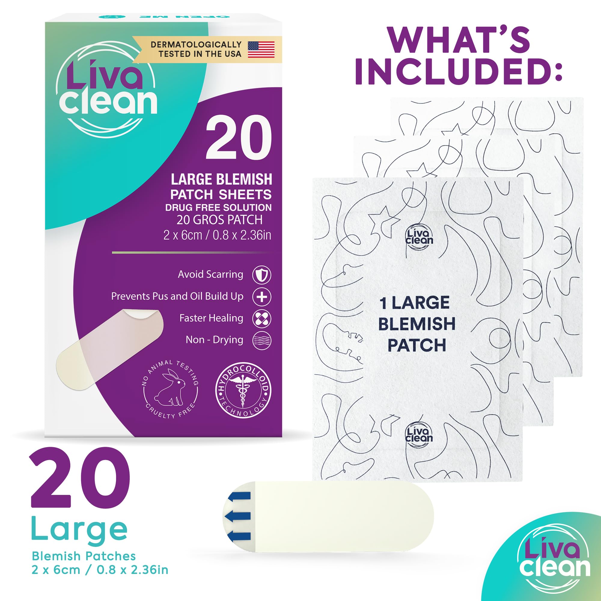 LivaClean patch on nose area absorbs oils for clearer morning skin.