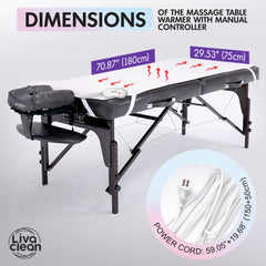 LivaClean warmer features elastic corner straps to stay in place.