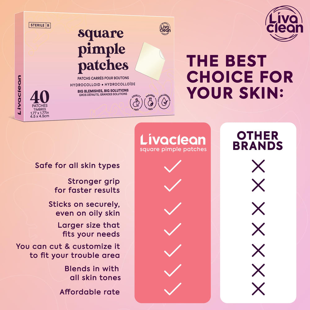 parche nocturno livaclean: absorbe aceites durante la noche para piel limpia.