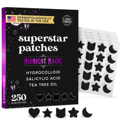 Parche LivaClean con estrellas negras cubre y protege la piel