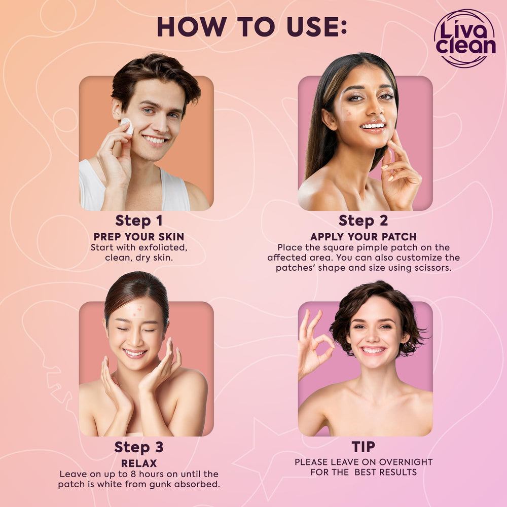 parche grande livaclean para acne frente: cómodo en la zona T.