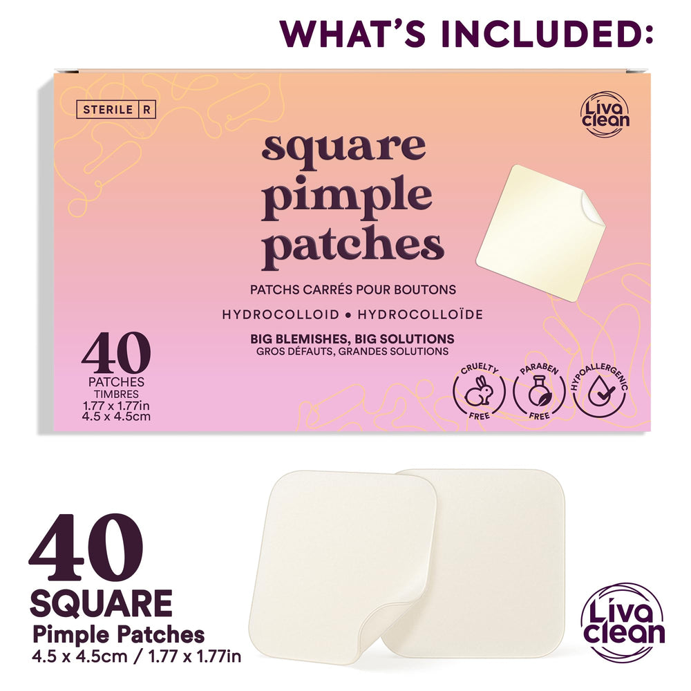 parche grande livaclean para acne nariz: adherencia estable incluso piel grasa.