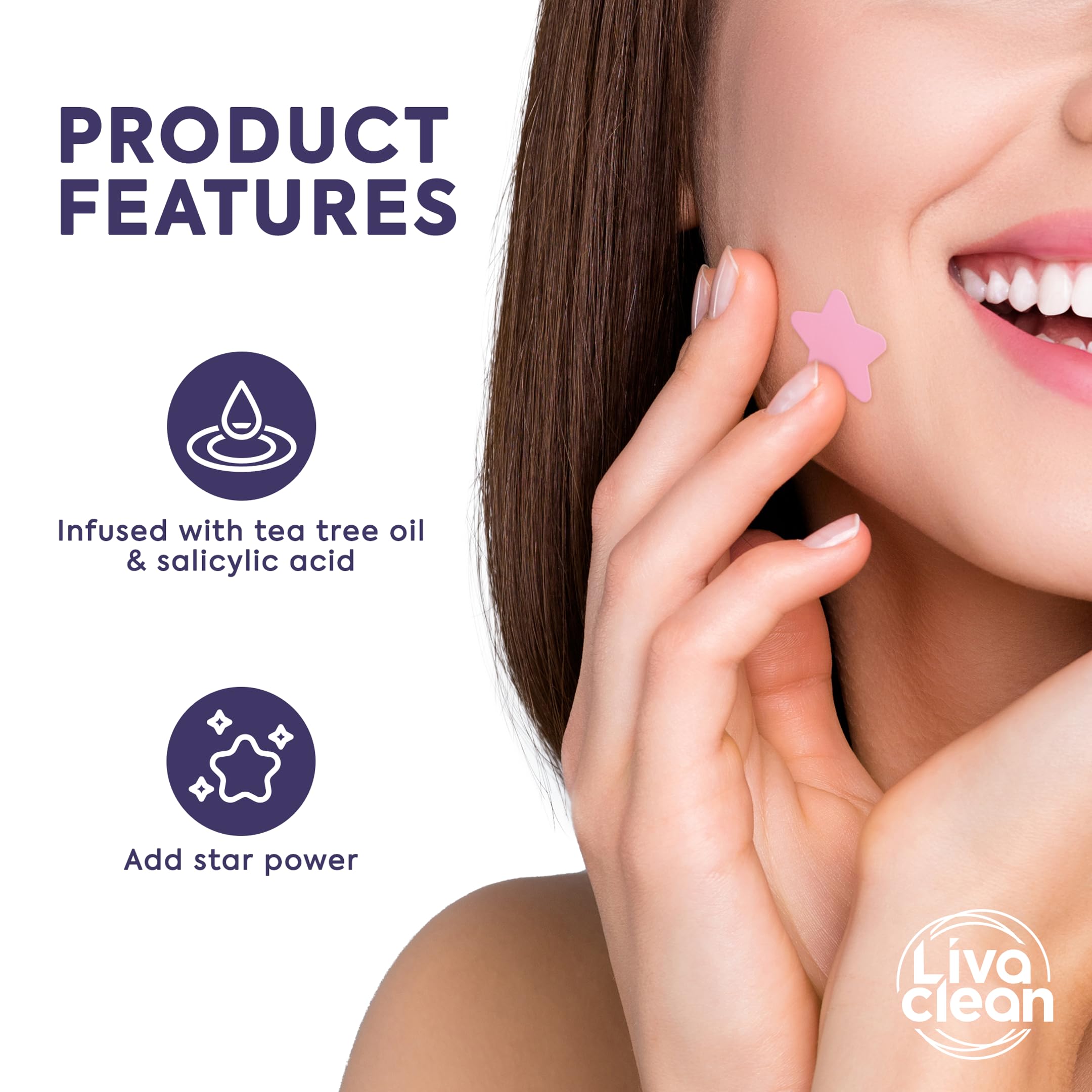 LivaClean yellow star patch blends with skin tone