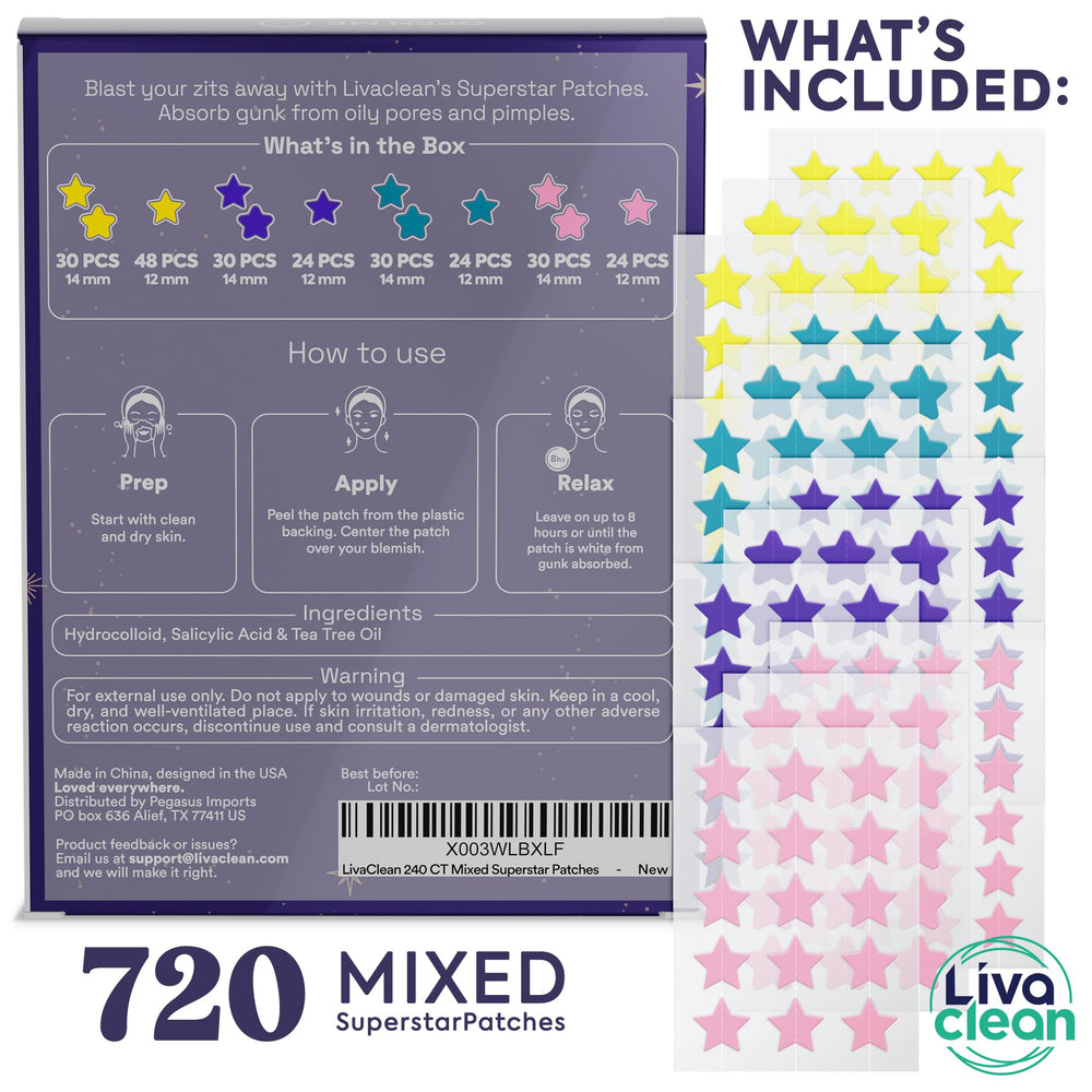 LivaClean star patch small size for precise blemish coverage
